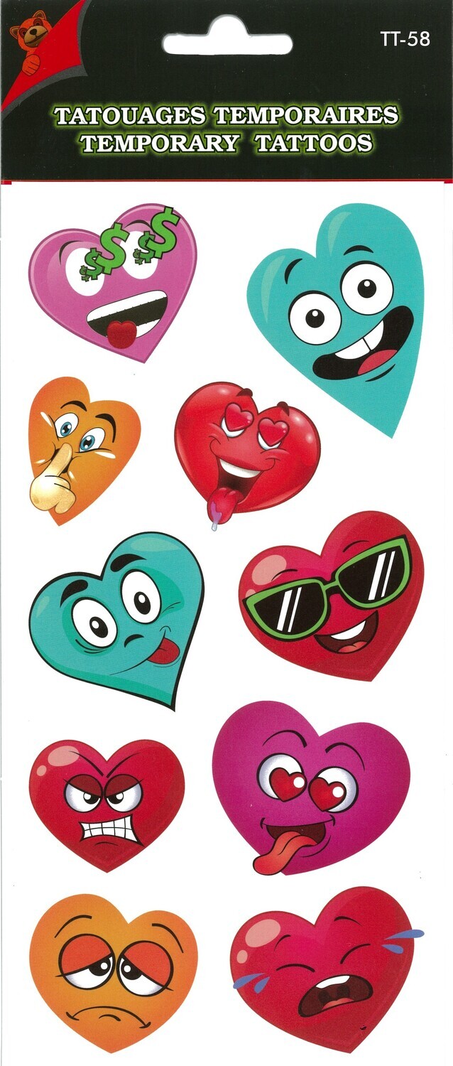 TATOUAGES TEMPORAIRES  COEUR(P)