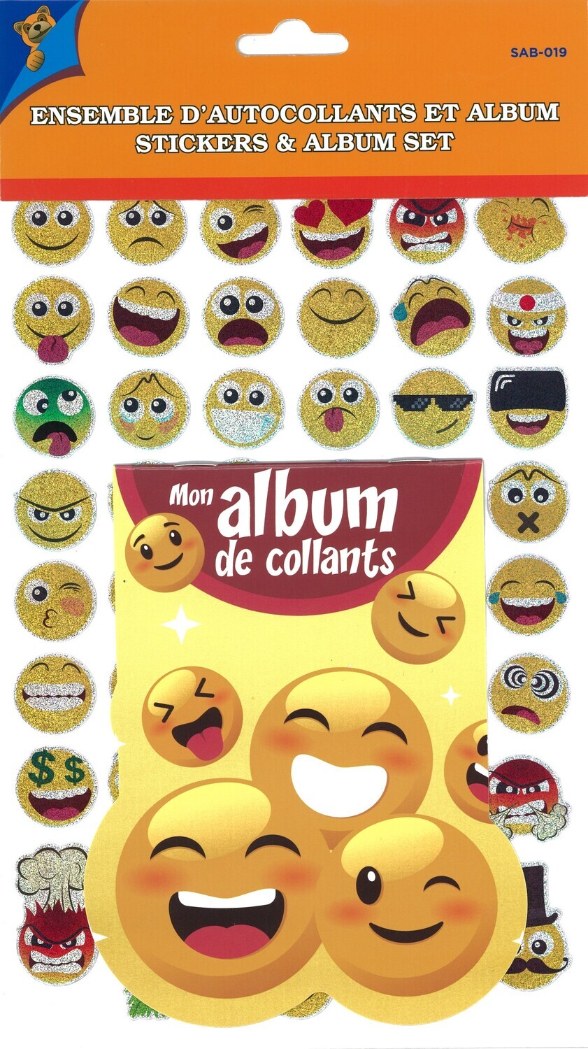 ENSEMBLE D AUTOCOLLANTS ET ALBUM EMOJI(P1)