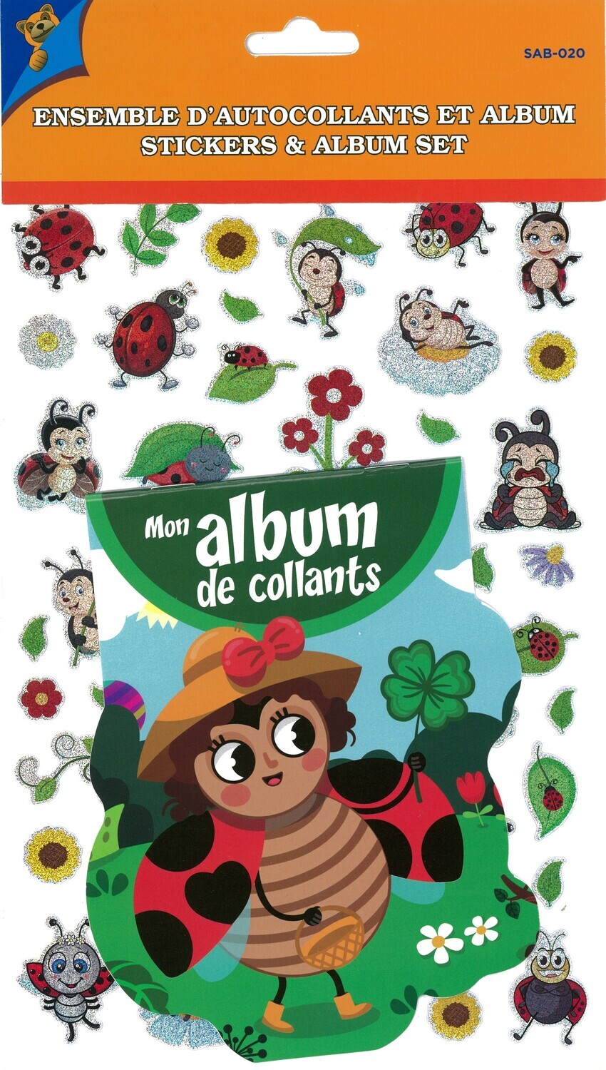 ENSEMBLE D AUTOCOLLANTS ET ALBUM COCCINELLE(P1)