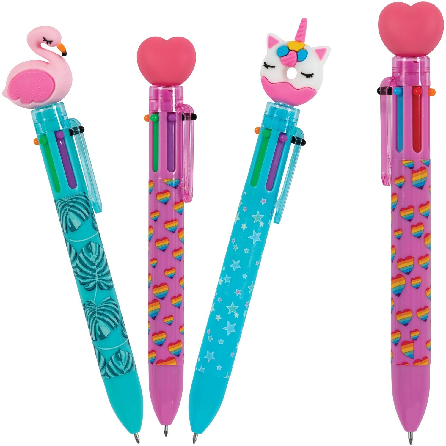 STYLO 6 COULEUR LICORNE ET COEUR(H1-5)