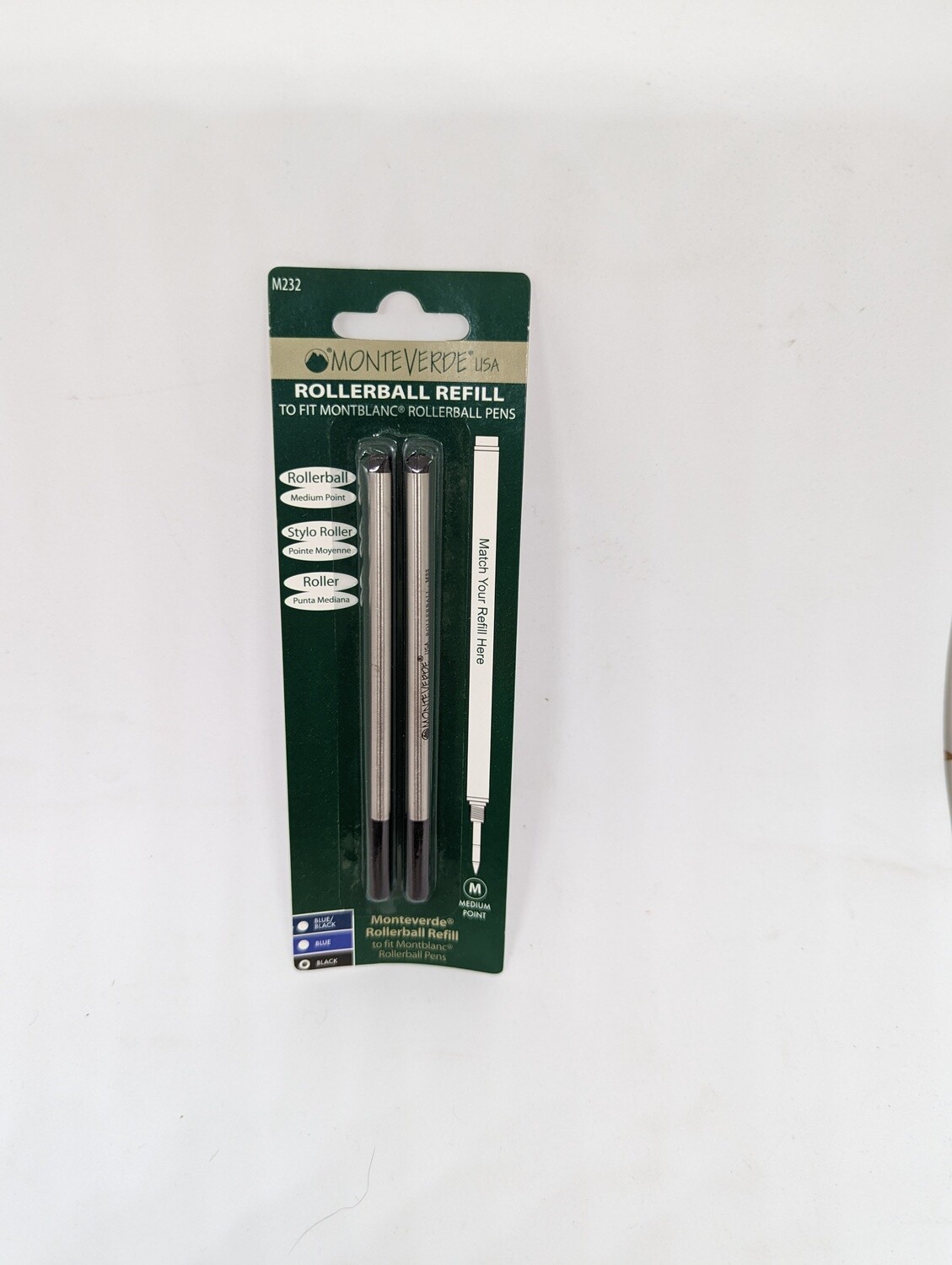 2 RECHARGE STYLO MONTEVERDE  POINTE MD NOIR (H1-4)
