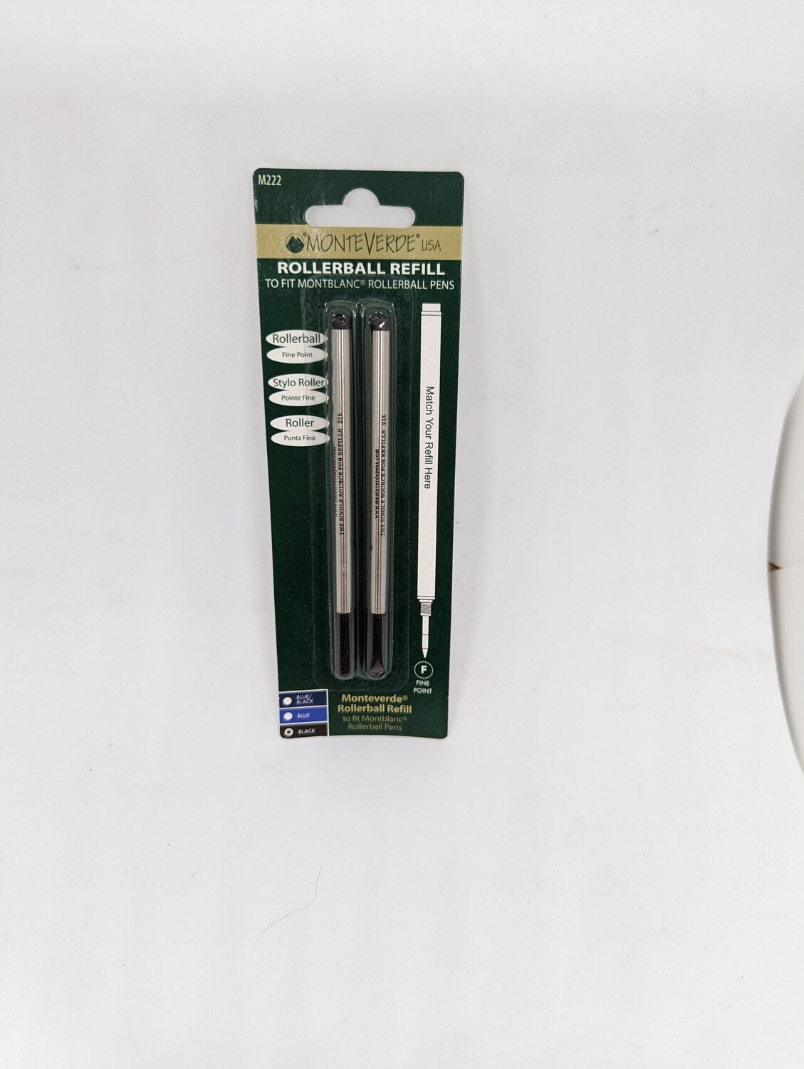 2 RECHARGE STYLO MONTEVERDE  POINTE FINE NOIR (H1-4)