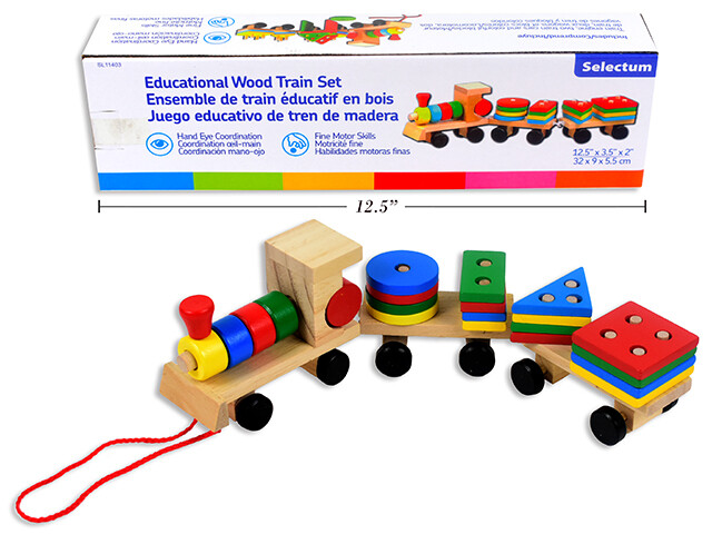 ENSEMBLE DE TRAIN EDUCATIF EN BOIS(A1-2)
