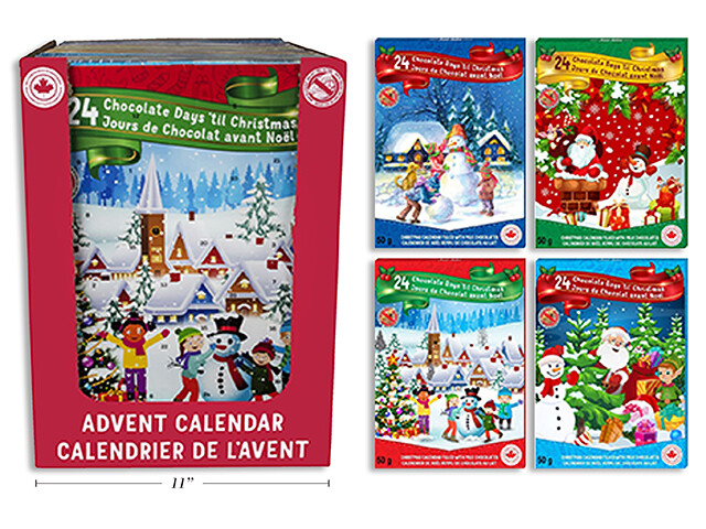 CALENDRIER DE L AVENT 50G (PRESENTOIR) (XM)