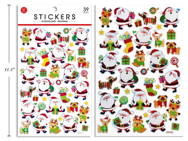 Xmas Silver Outline Stickers.(P)