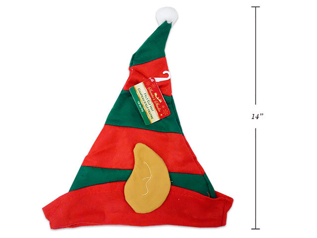 CHAPEAU D ELFE AVEC POMPOM 17PO (XM)