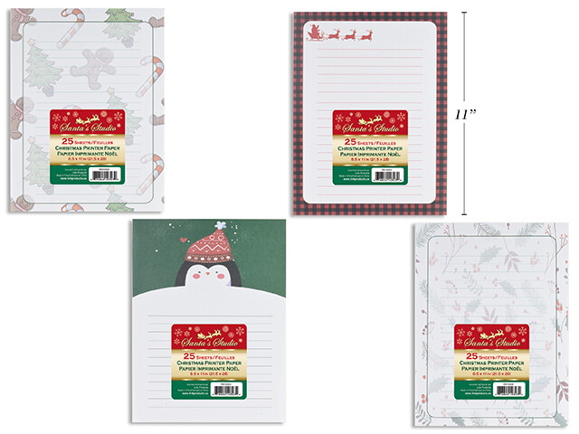 PAPIER IMPRIMANTE DE NOEL 35FEUILLES (XM)
