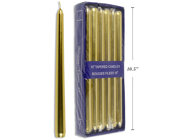 BOUGIE FILEES 10PO OR (EN 12 SEULEMENT) (B3-4)