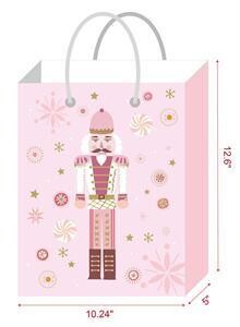 SAC CADEAU CASSE NOISETTE ROSE MOYEN 7x9PO (XM)