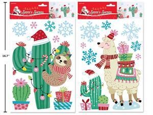 AUTOCOLLANTS MURAL ANIMAUX CACTUS 16.7x9.9PO (XM)(P)