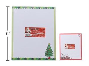 PAPIER D IMPRIMANTE IMPRIME NOEL 8.5x11PO 20 FEUILLES (XM)(G4)