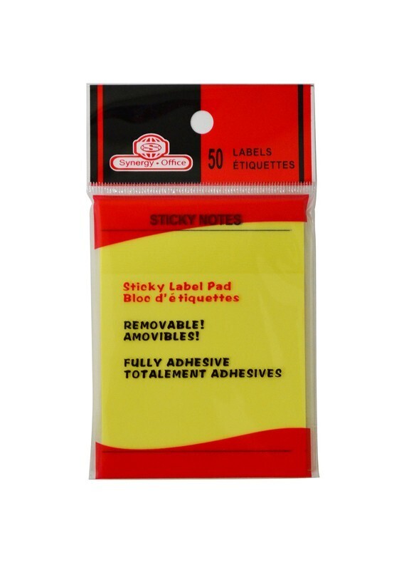 NOTES AUTOCOLLANTES  AMOVIBLE ADHESIVE 3.75PO X 2.75PO(H4-6)