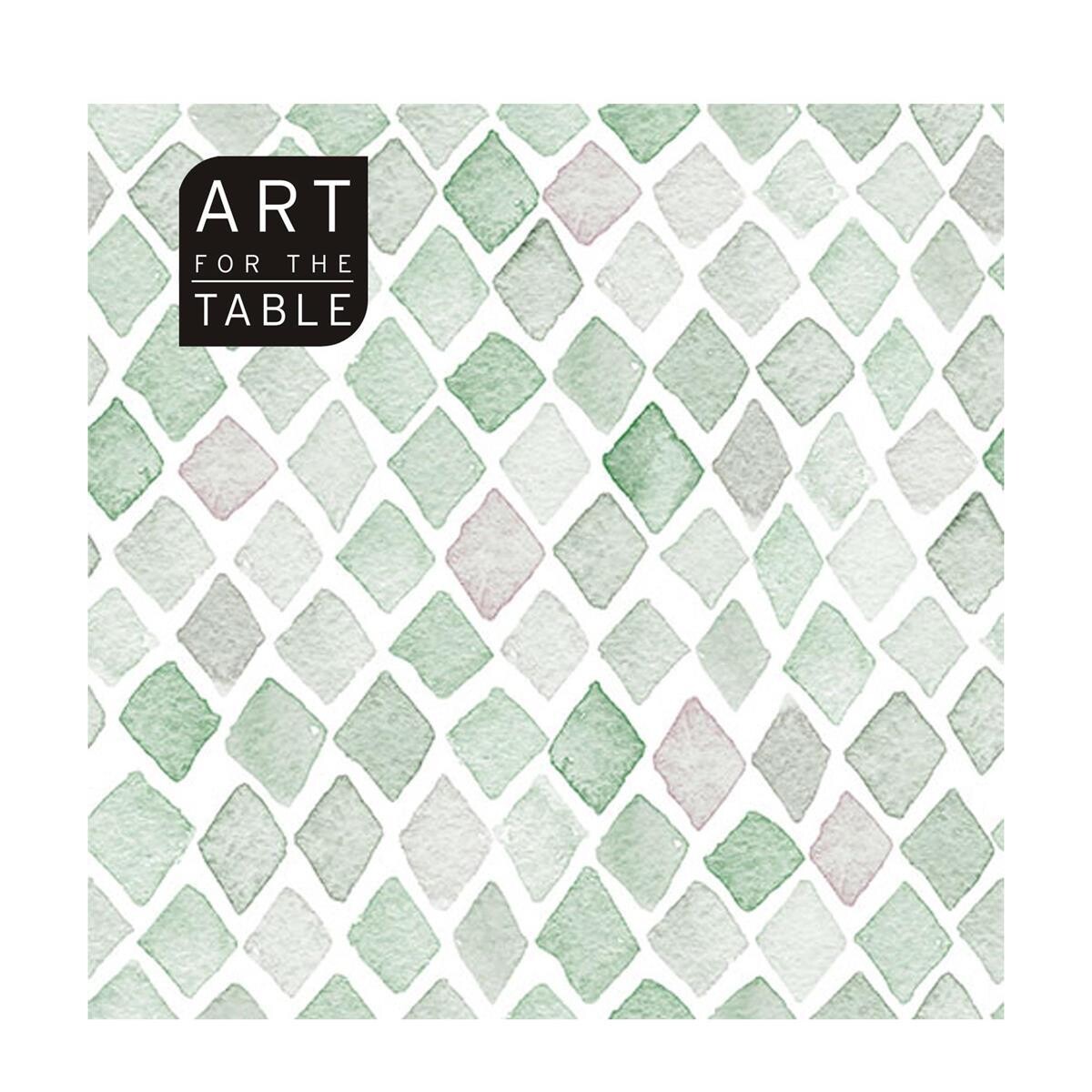 SERVIETTE DE TABLE (20) 13X13 COULEUR DE L&#39;EAU(D3)