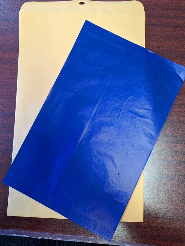 Papier carbone bleu 8.25 X 13 (10) (H5)
