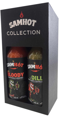 COFFRET CADEAU SAMHOT  BLOODY ( 2 SAUCES + SACHET RIMMER)