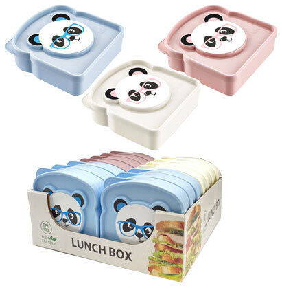 BOITE À LUNCH-PANDA-3 ASST-14PCS/PRÉSENTOIR (L3-1)