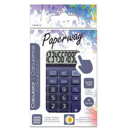 CALCULATRICE 12 DECIMALES GRAND ECRAN A PILE (NON INCLUSE (I3-4)