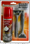 MOUSSE A RASER AVEC 2 RASOIRS  TETE PIVOTANTE 57GR (E3-2)