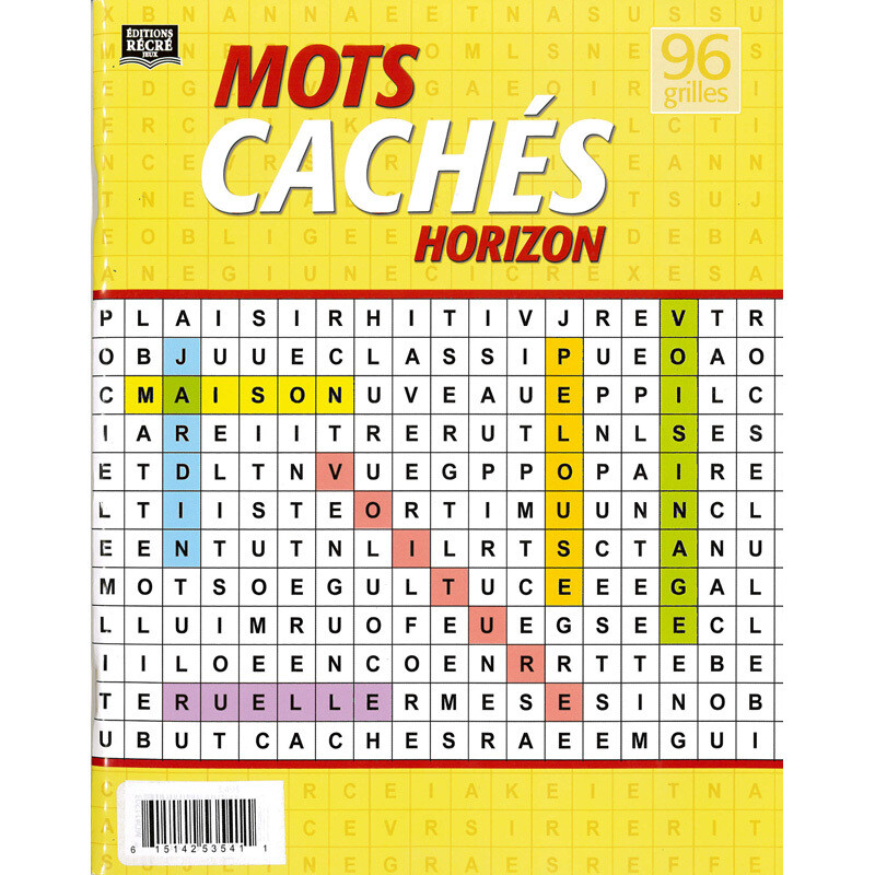 LIVRE DE MOTS CACHES ALBUM DETENTE  96 GRILLES  (A6-2)