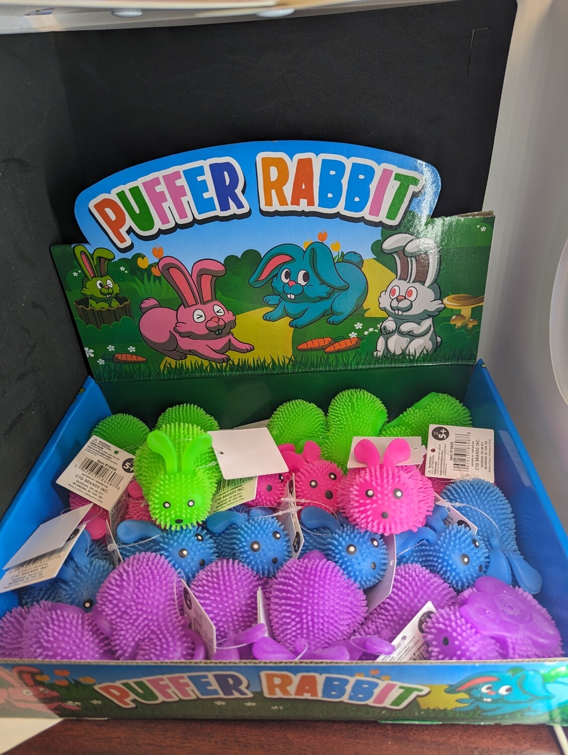 LAPIN ANTI-STRESS  (PRESENTOIR DE 24)( 2.70UN) (A8-5)