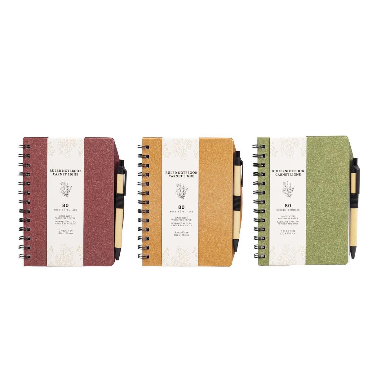 CARNET LIGNE 80 PAGES AVEC CRAYON ( 125 x 170mm)(K1-4)