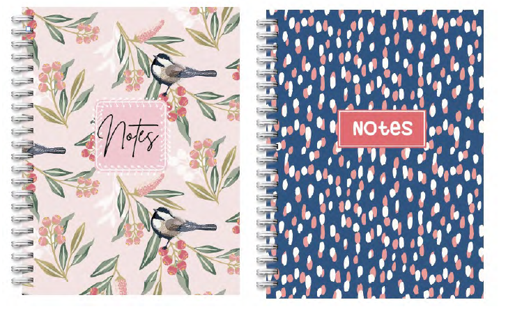 CAHIER DE NOTE A SPIRAL- -OISEAUX, POINTS