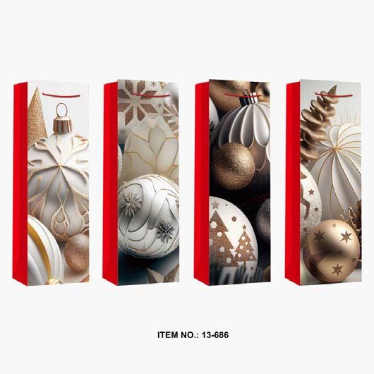 SAC CADEAU BOULE DE SAPIN (XM)