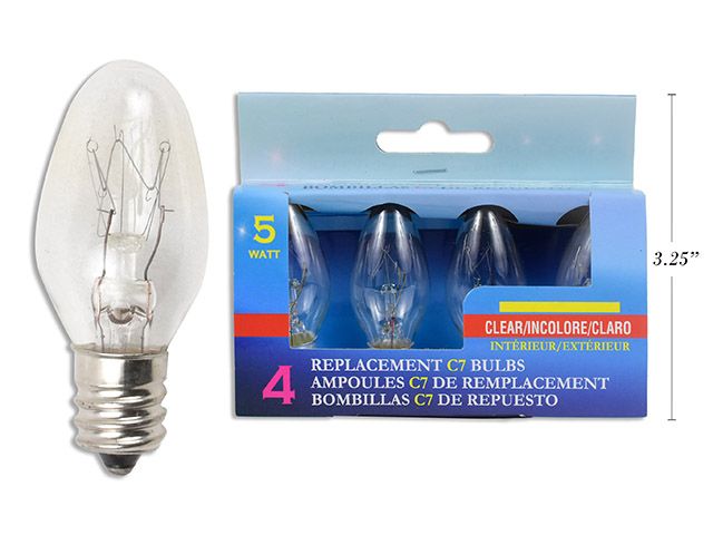AMPOULES C7 DE REMPLACEMENT 5W PQ.4 (XM)
