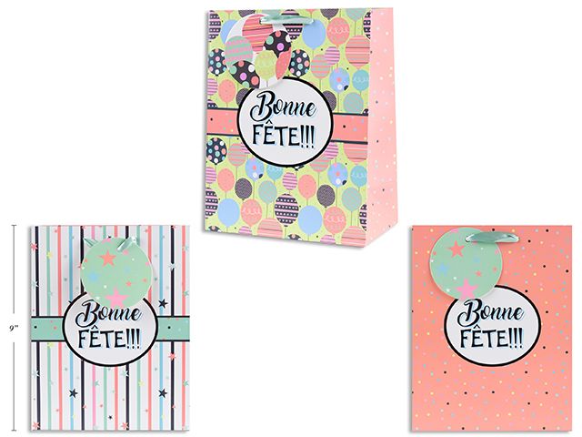 SAC CADEAU BONNE FETE LARGE 9x12(C2-1)