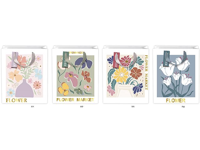 SAC CADEAU FLORAL MOYEN 7x9 PLUS RESISTANT (C9)