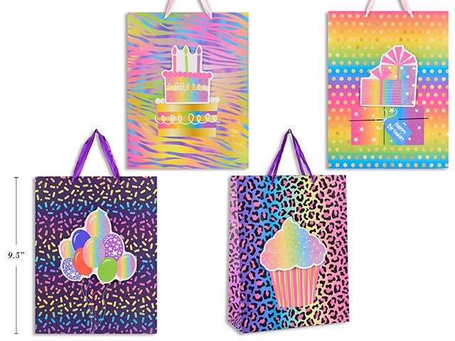 SAC CADEAU HAPPY BIRTHDAY IMPRIME LARGE 9x12 (C6)