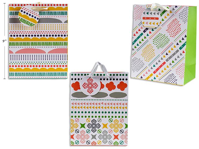 SAC CADEAU GEO PASTEL MOYEN 7x9 (C2-2)