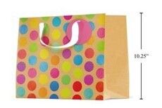 SAC CADEAU HORIZONTAL PICOT COLORE LARGE 9x12 (C9-2)