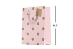 SAC CADEAU PICOT ROSE OR MOYEN 7x9 (C9-3)