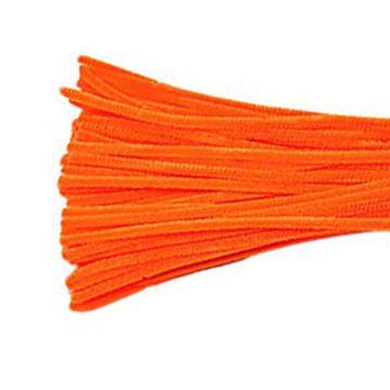 CHENILLES ORANGE 12&#39;&#39; X 4MM PQT 100 (RW)