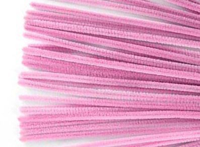 CHENILLES ROSE 12&#39;&#39; X 4MM PQT 100(RW)