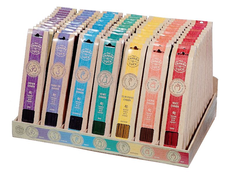 PRÉSENTOIR BÂTON D&#39;ENCENS (40) ET SUPPORT CHAKRA LUCK 84MCX CASADECOR