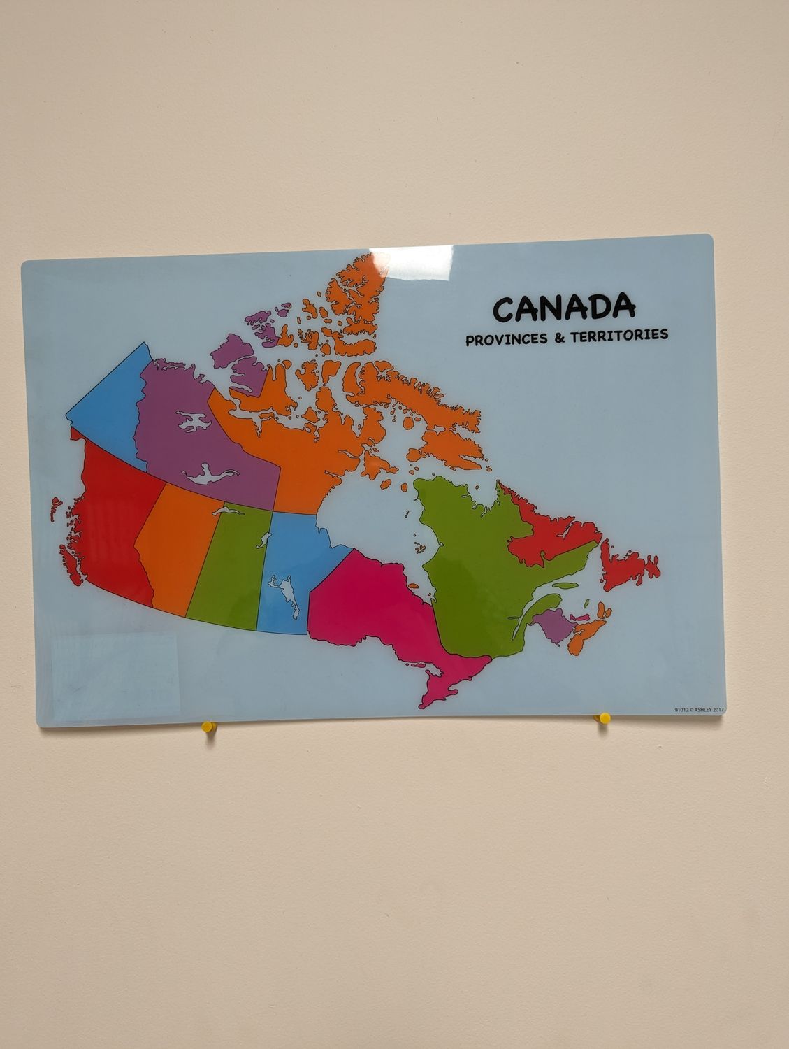TABLEAU EN PVC MAPE DU QUEBEC 13 X 19&#39;&#39;(M3)