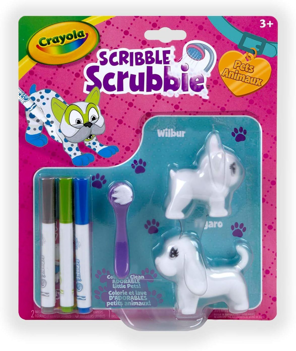 SCRIBBLE SCRUBBIE BULLDOG ET BASSET (E8-3)