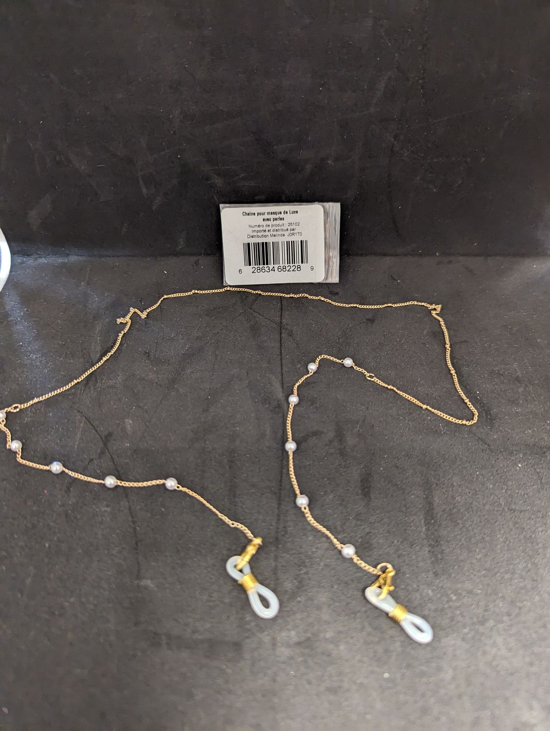 CHAINE POUR MASQUES DE LUXE AVEC PERLE(E10)