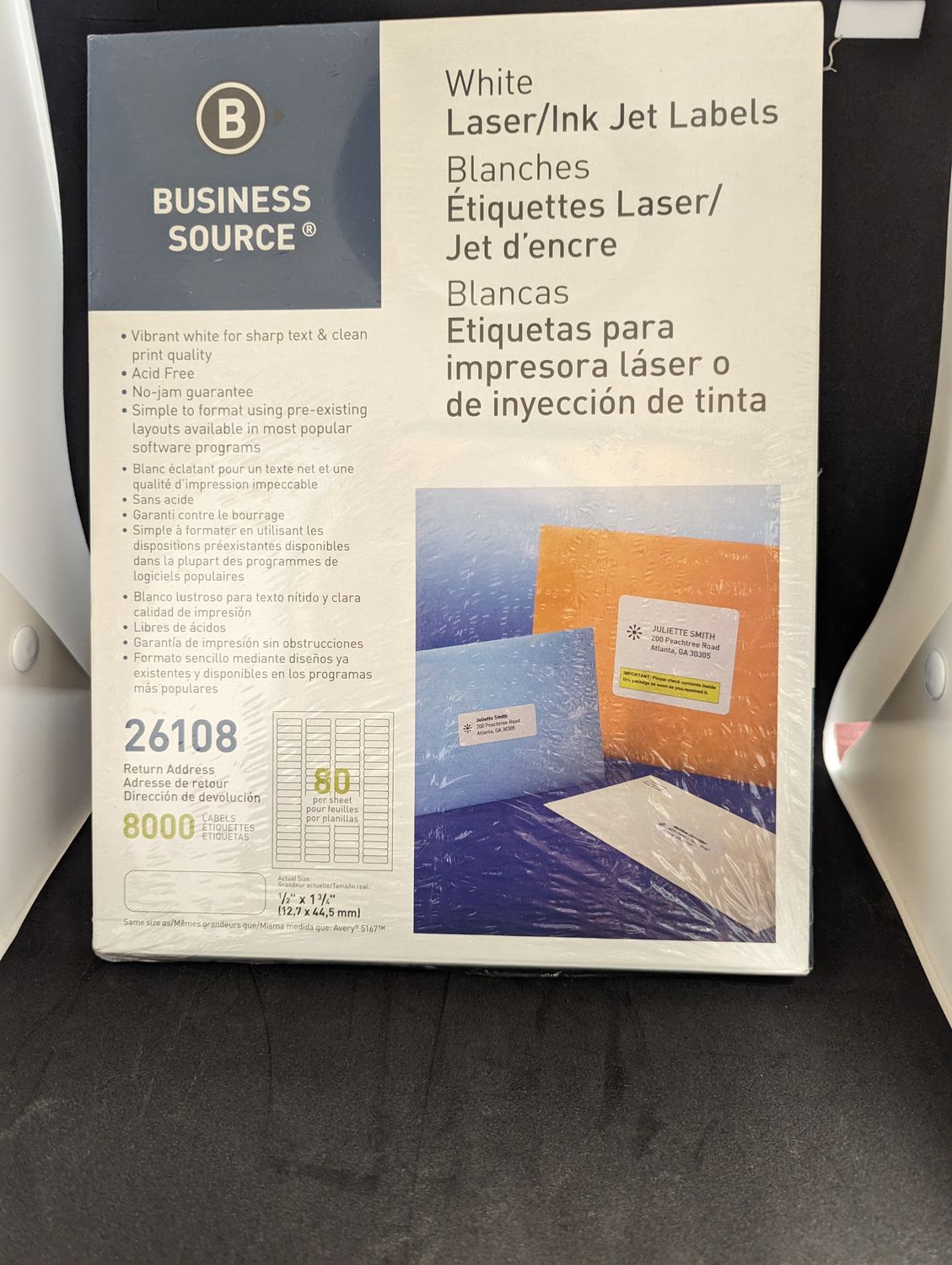 ETIQUETTES ADRESSE DE RETOUR 1/2 X 1 3/4&#39;&#39; 80 PAR FEUILLES(I5-1)