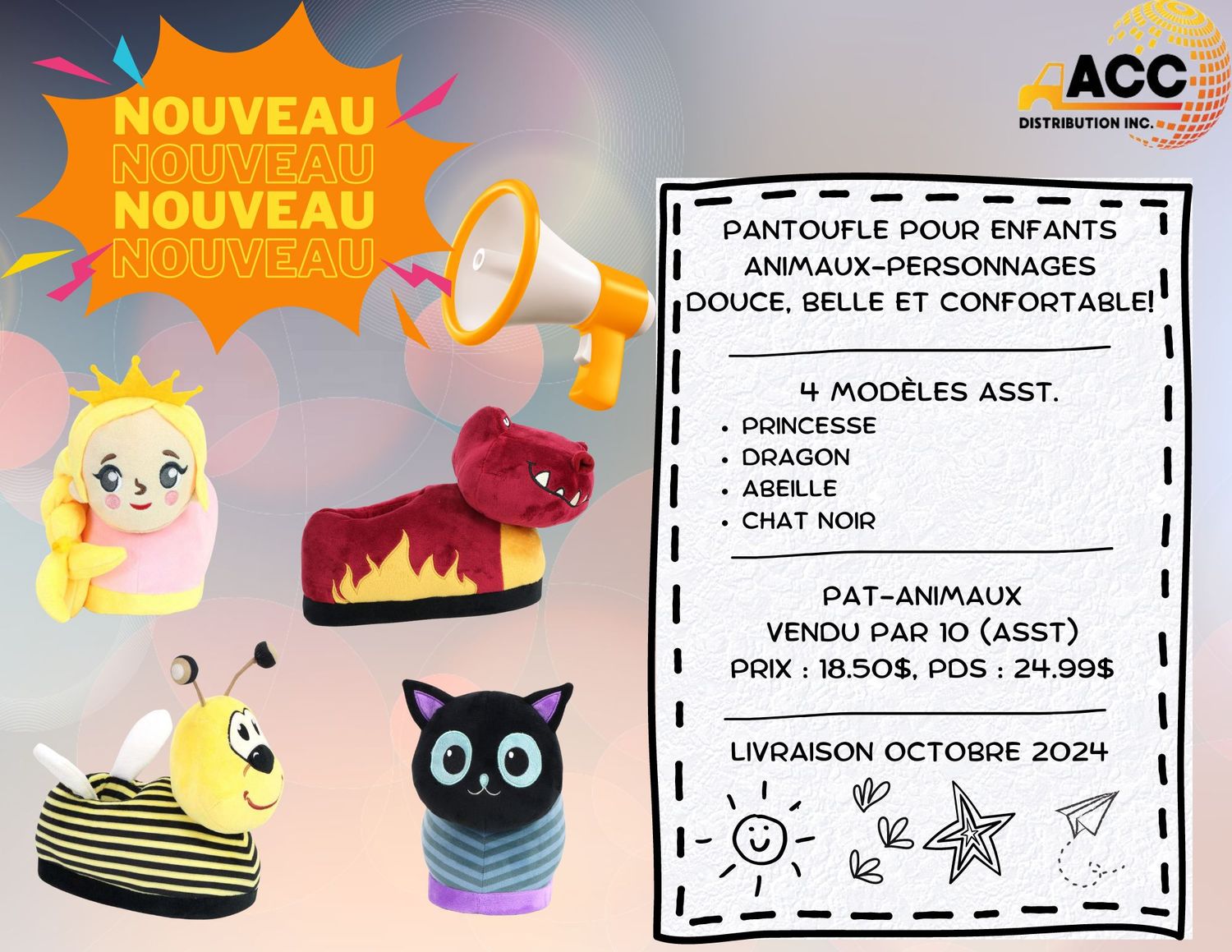 ASSORTIMENT DE PANTOUFLES POUR ENFANTS(N-3)   (PREB T4)