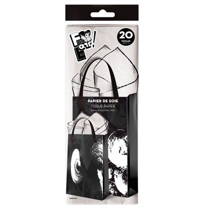 PAPIER DE SOIE 20 FEUILLES BLANC 50X50CM(D6-7)