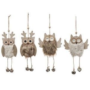 ORNEMENT HIBOUX EN BOIS(G3)