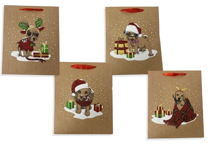 SAC CADEAU CHIEN KRAFT MOYEN