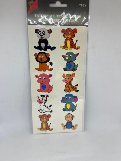 TATOUAGE TEMPORAIRE AMIS DE LA JUNGLE