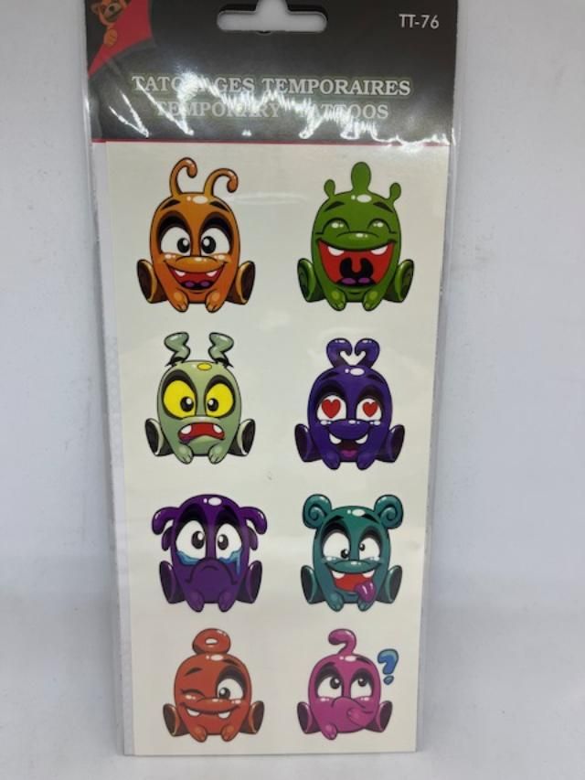 TATOUAGE TEMPORAIRE MONTRES EMOTIONS