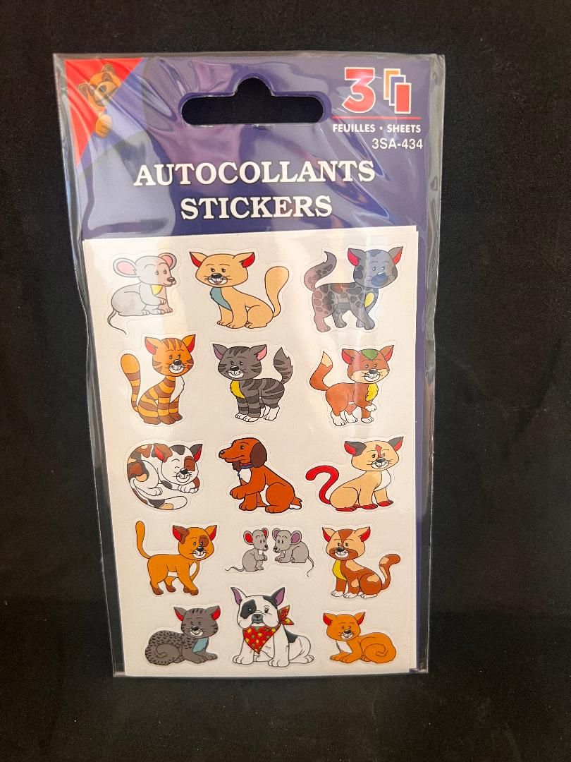 AUTOCOLLANTS CHAT ET SOURIS