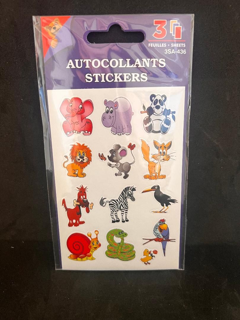 AUTOCOLLANTS ANIMAUX