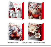 SAC CADEAU MOYEN DE NOEL 4 MODELES ASSORTIES